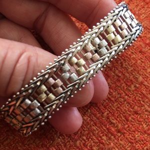 Milor Sterling Silver tri-colored bracelet